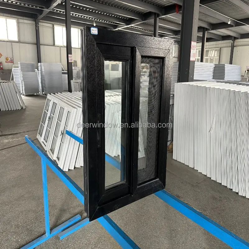 Deer American Windows Upvc Frame Tempered Glass Sliding Window Pvc Profiles For Sale