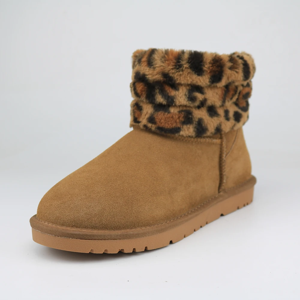 LEOPARD HALF BOOTS  Womens Cheetah Fur Boot