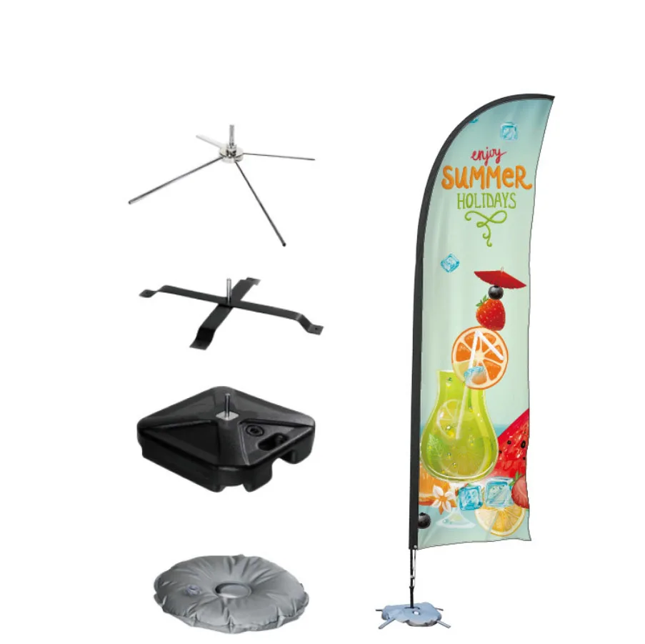 Christmas Factories wholesale Professional Manufacturer Cheap Feather Flying Custom Beach Flag,outdoor seasonal beach flag