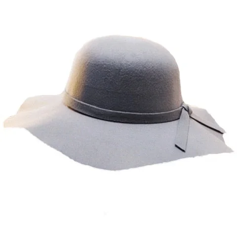 Foldable Retro Wool Big Brim Cap Female Winter Travel Windproof Fedora Hat Wild Bow Soft British Style Women Hats