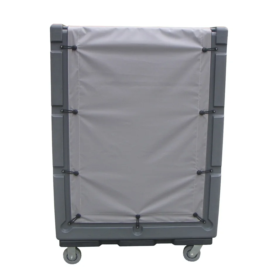 900L Plastic Hospital Hotel Tall Laundry Linen Cage Cart Trolley with Wheels