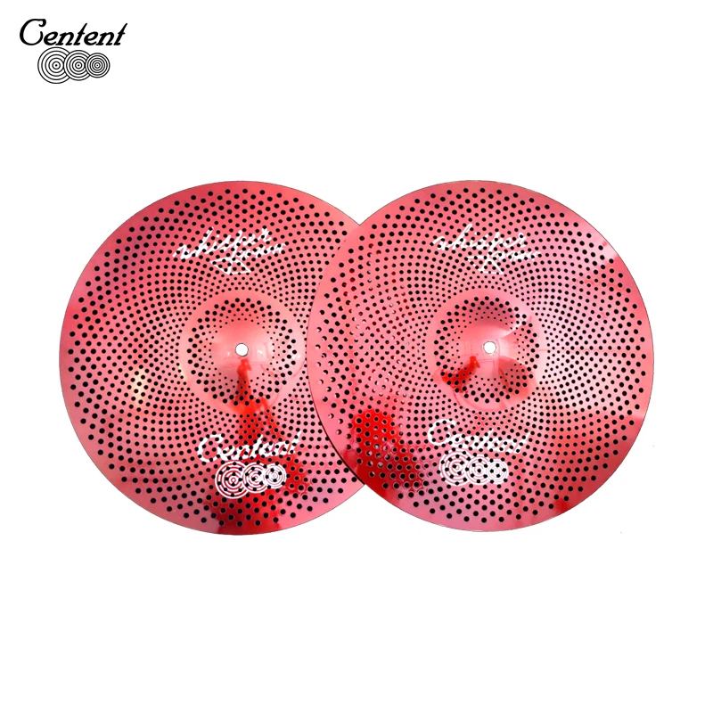 Electronic Drum Cymbals Whisper Series Red Color Low Volume Cymbal Pack 5 Pieces