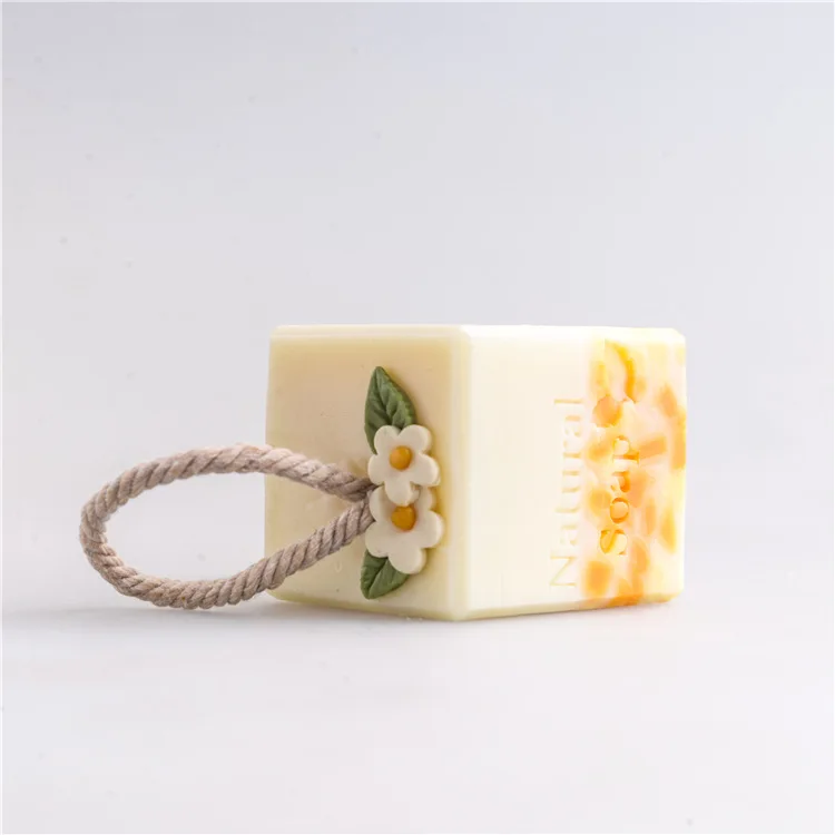 Private Label OEM Organic Naturally  Sea Buckthorn Lemon Soap Handmade Nature Acne Soap For Skin Care