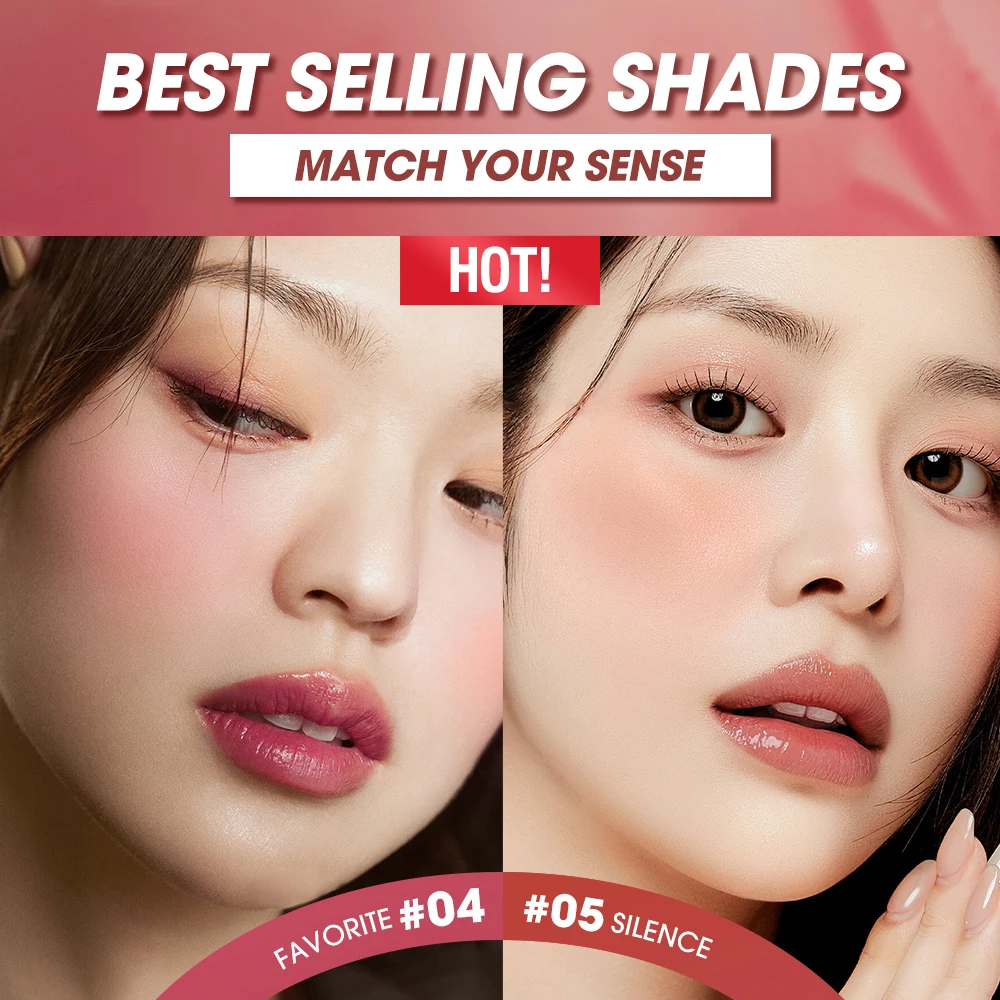 O.TWO.O Creamy Blusher 3 In 1 Lip Eyeshadow Blush Tint Makeup Cream Blusher Stick Single Palette Pink Blush For Girls