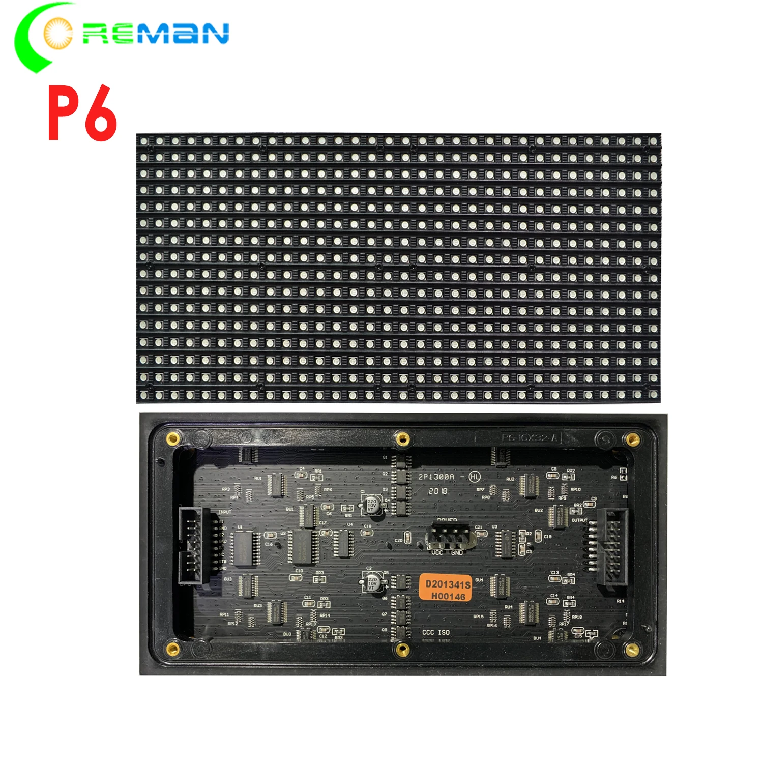 High brightness led module p6 indoor 192x96mm 32x16 pixel  SMD3528 RGB full color led matrix module