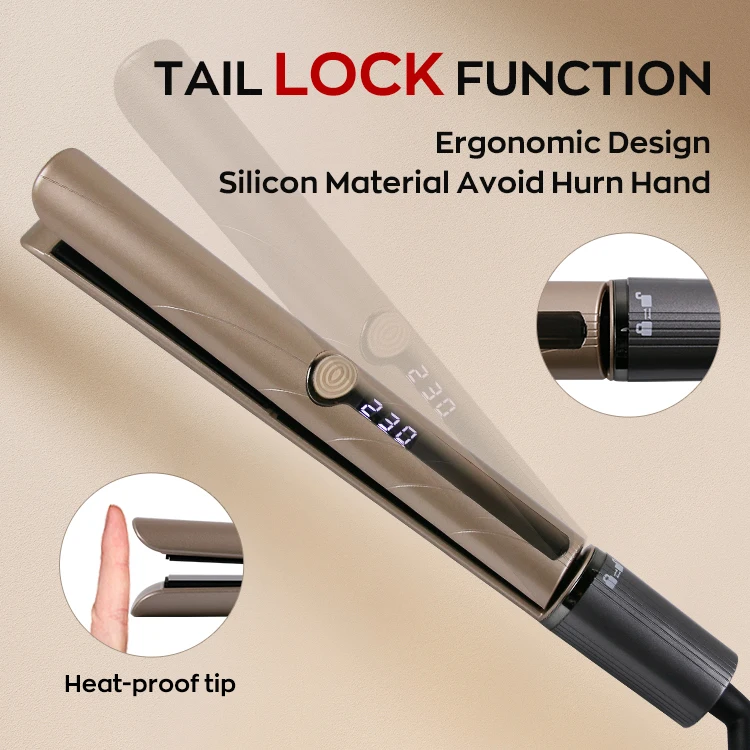 Most popular Fast Hair Straightener Professional Salon LCD Hair Straightener 230F 450F 7.2m professional hair straightener