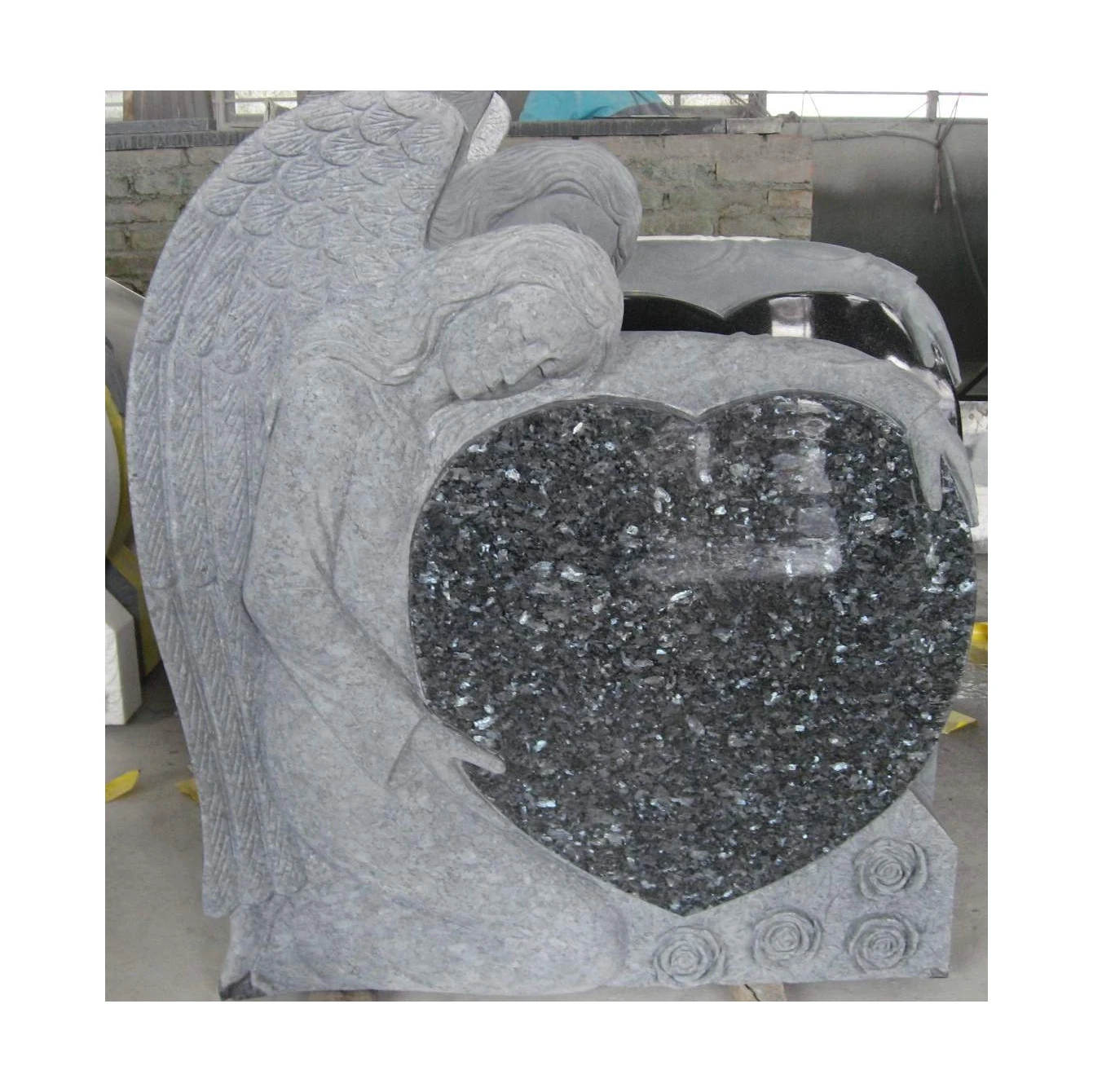 Blue Pearl Granite Tombstone Design South Africa Cheap Baby Headstone Factory High Quality Weep Angel Tombstone