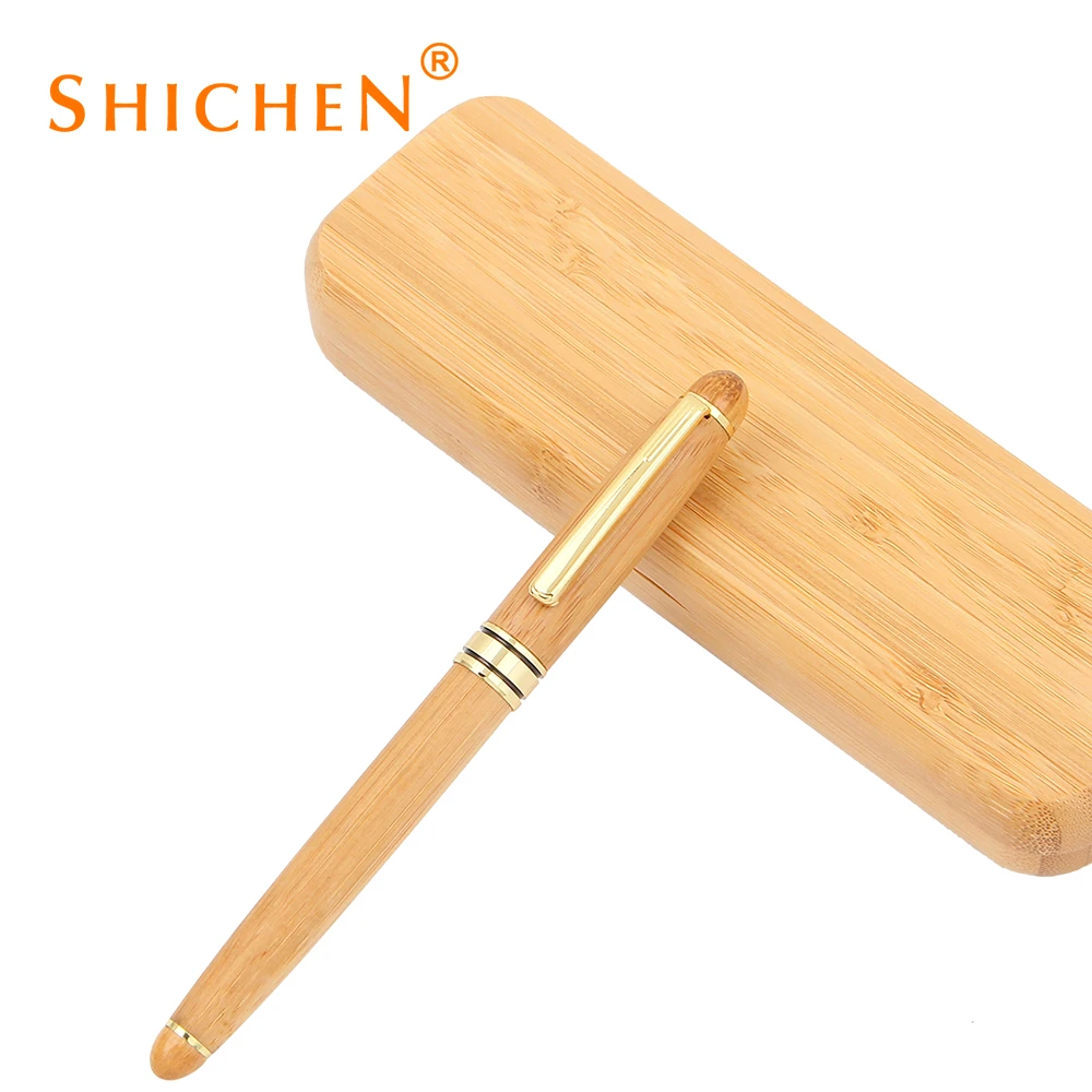Hot sales bamboo set bamboo fountain pen  bamboo pen with custom logo