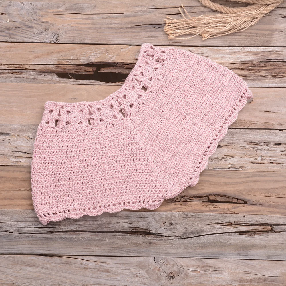 Handmade Solid Color Sexy Hollow Wholesale Women Cotton Beach Swim Crochet Bandana Shorts Trunks