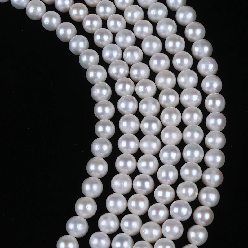 8mm Round shape freshwater pearl bead string