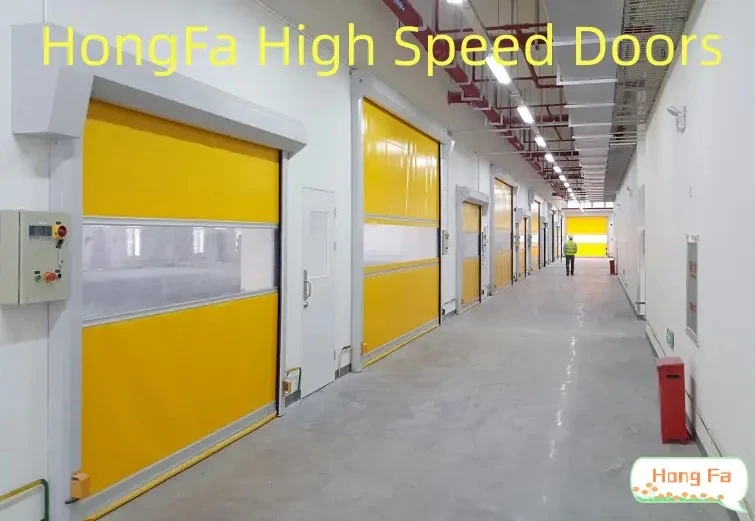 Fast rolling door transparent high speed door