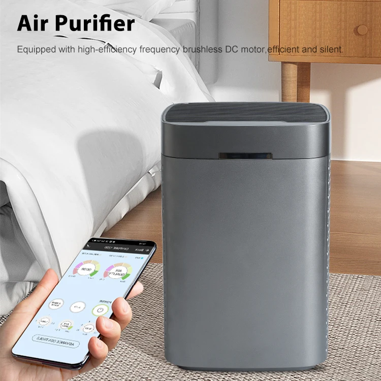 New Arrival Intelligent Touch Screen Control Low Noise ESP Filters Home Portable Table Air Purifier