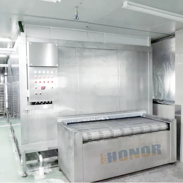 Professional Design Tunnel Type Blast Freezer IQF Freezing Machine Flash Freezing Machine
