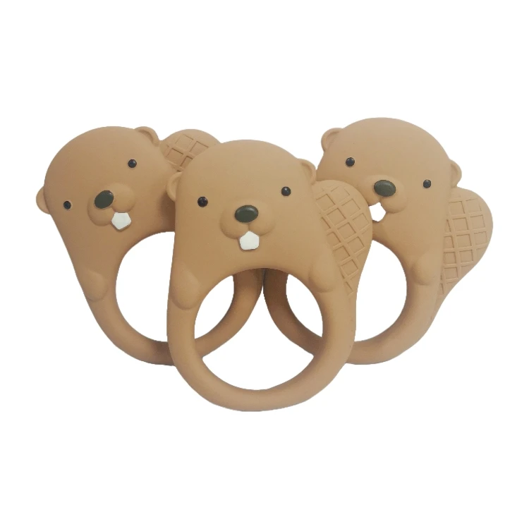 The Kangaroo Baby Teething Toy 100% Natural Rubber Is Designed For Infants Sensory Development