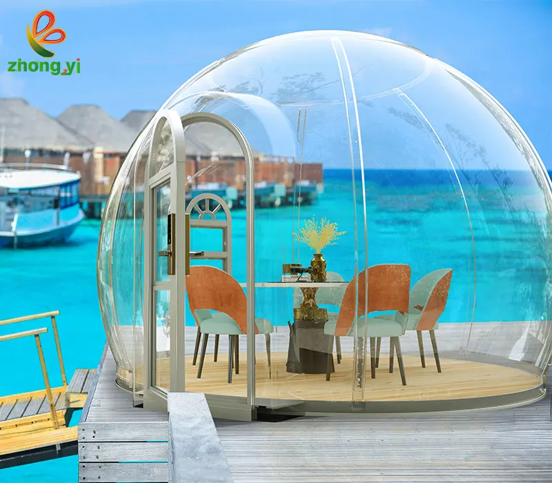PC Glamping Igloo Clear Dome inflatable bubble tent house