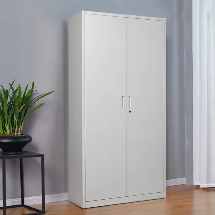 Hot Sale Metal Wardrobe Closet 2 Door Steel Storage Cabinet Wardrobe With Hanging Rod