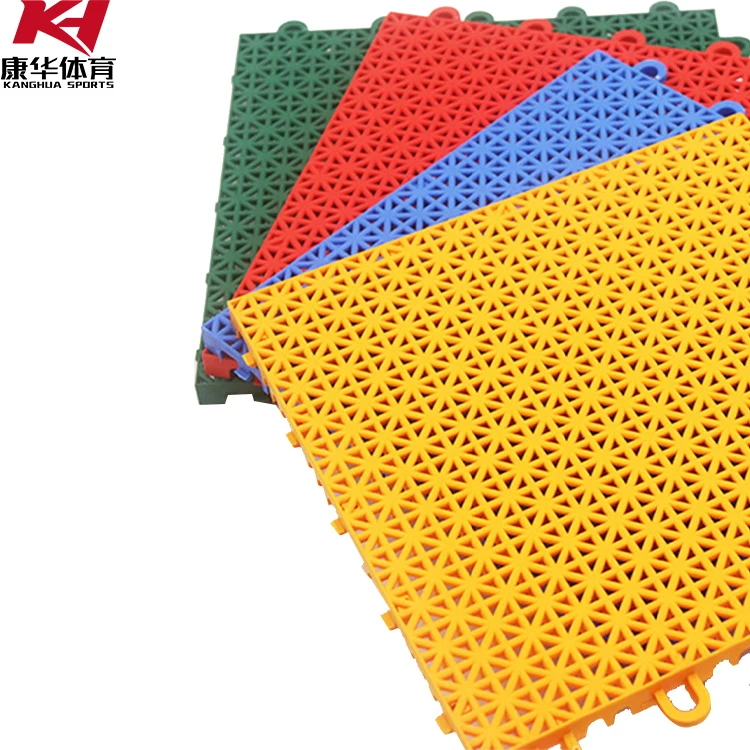 Free shipping interlocking sports plastic floor PP elastic outdoor basketball table tennis badminton sports floor