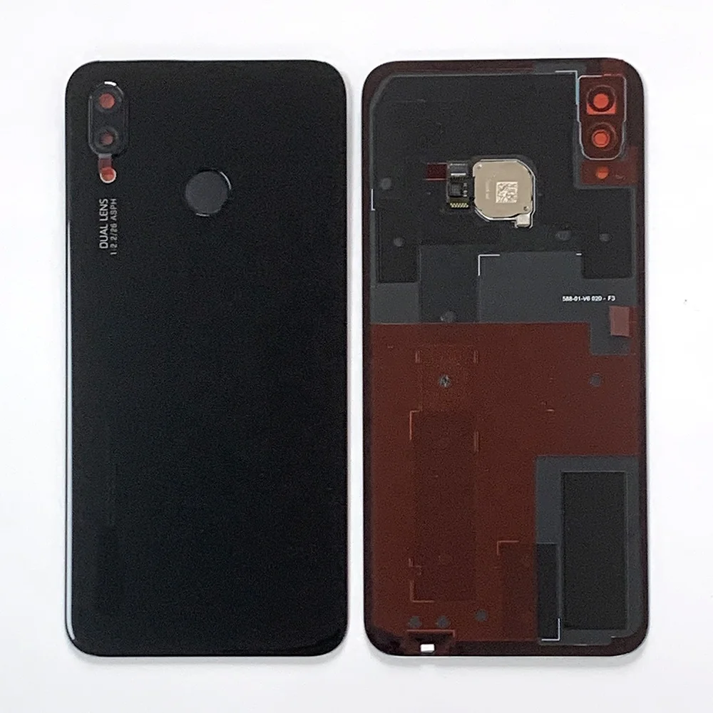Original For Huawei P20 Lite Nova 3E Battery Cover Housing Case+Camera Frame+Fingerprint+Sticker For Huawei P20 Lite Back Glass