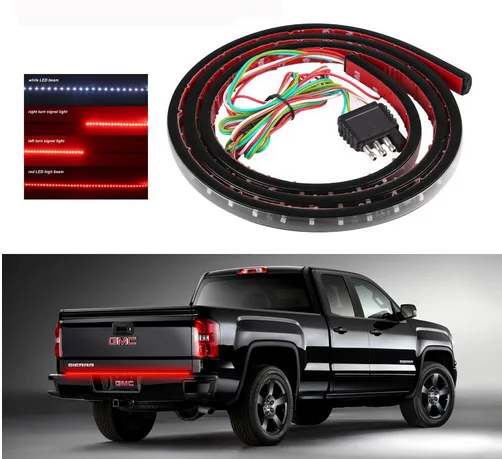 2 colour 12V 24V Car Decorative Light LED Truck Tailgate decoration  Bar Red Running Turn Signal Brake Reverse Backup Tail light