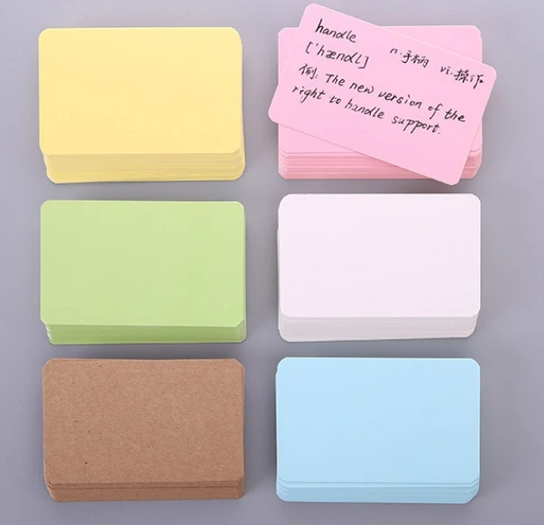 Daily 100pcs Boxed Blank Greeting Card Postcard Graffiti Bookmark Message Card Small NotePad Custom Printing Playing Cards