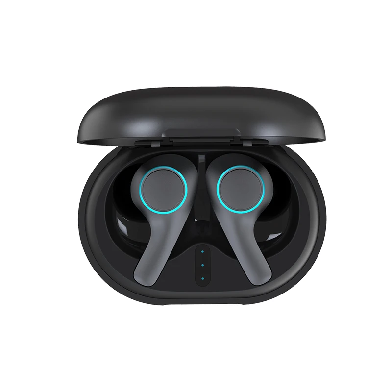 Бесплатный образец Прямая поставка TWS беспроводные наушники стерео спортивный дисплей разблокировка отпечатком пальца