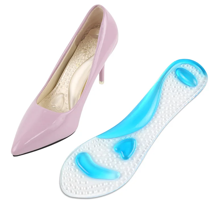 Factory wholesale silicone gel shock absorption arch support flat foot orthopedic insole for plantar fasciitis