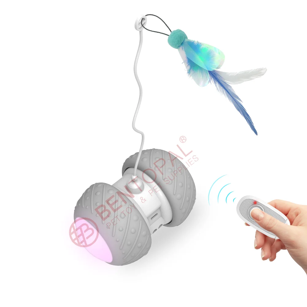 
2 Speed Robotic Automatic/Manual Mode with Feather Electronic Motorized Chasing Toy for Kitten/Cat 