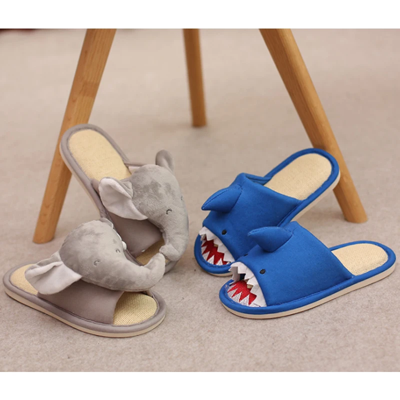 Симпатичные детские тапочки оптом, теплые удобные нескользящие детские тапочки с мультяшным рисунком