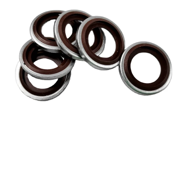 Plain washer for assembly NBR/FKM rubber and metal oil seal