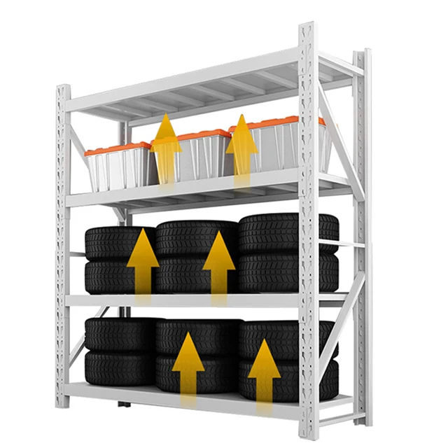 Industrial warehouse Shelf Stacking Rack Metal boltless Rivet for racking system factory warehouse Stacking Racks & Shelves