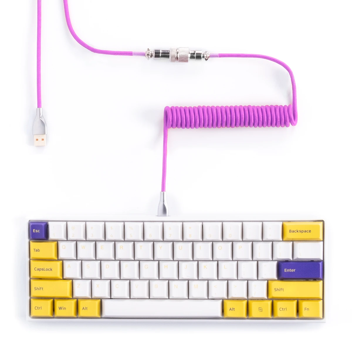 Copper Conductors Type C Cable Braided Data Cable USB Custom Mechanical Keyboard Coiled Data Cable