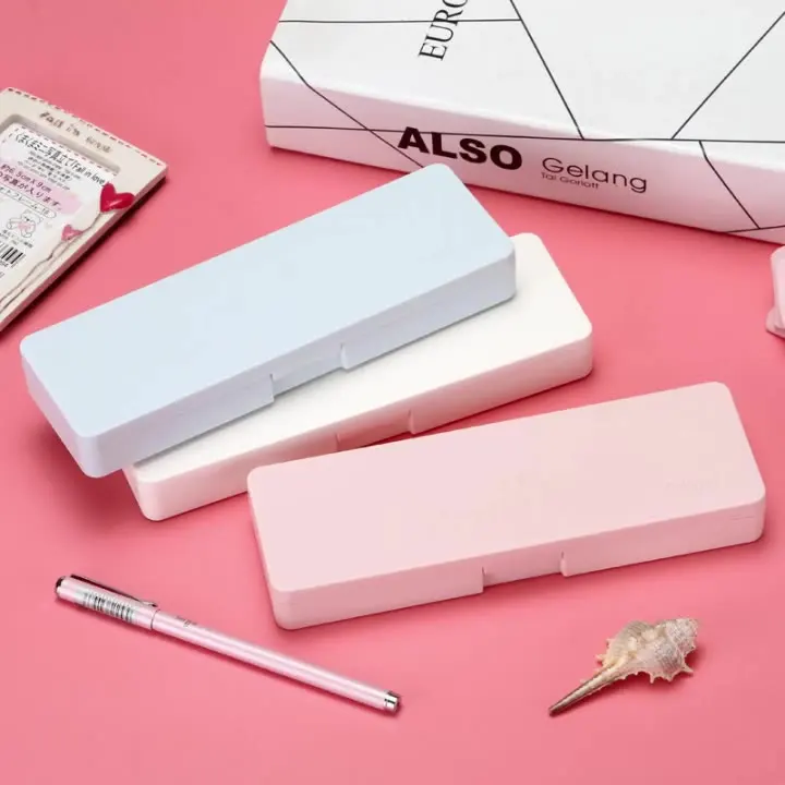 Korean creative primary school student pencil storage pencil case frosted stationery pencil case