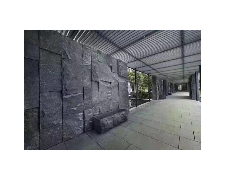 Natural Stone Wall Cladding Granite Rock Panel Veneer for Exterior 30 40 50 MM Thick