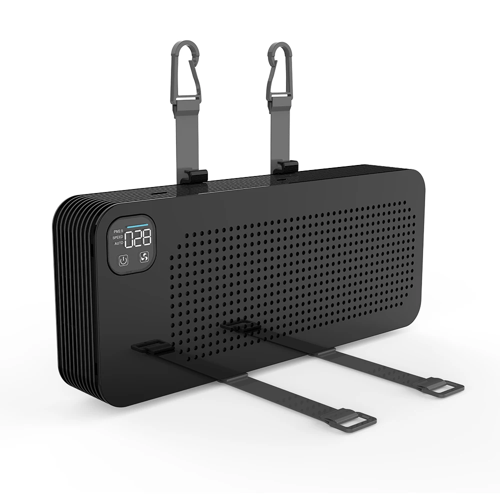 Factory Supply Portable Car Air Purifier Smart Touch Screen Operation Panel HEPA Filter Electric Power Source