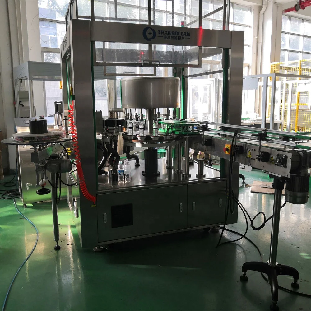 
round container opp bopp label hot melt glue round bottle labeling machine 