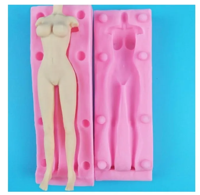 3D Woman Nude Clay Mold ,Naked Full Body Silicone Molds Kit for Fondant Cake Decorating Polymer Clay Crafting Tools Supplies