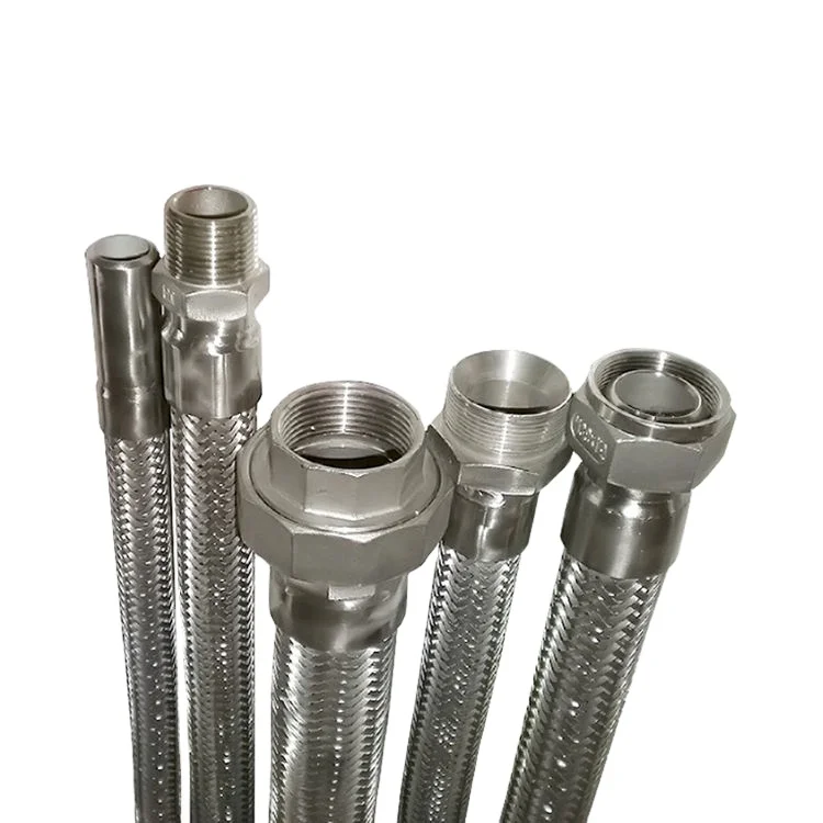 Braided Corrugated Flexible Metal Hose Ss 304 316 Stainless Steel  Connection Tube