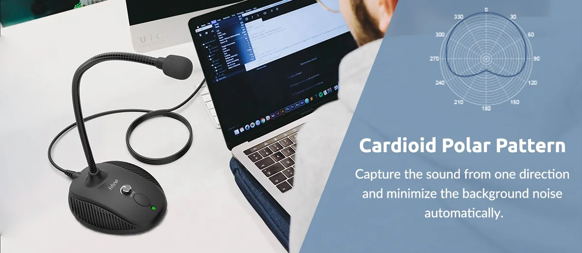 Fifine K054 Профессиональный USB компьютерный микрофон для Конференции прямые трансляции микрофоны гусиная шея
