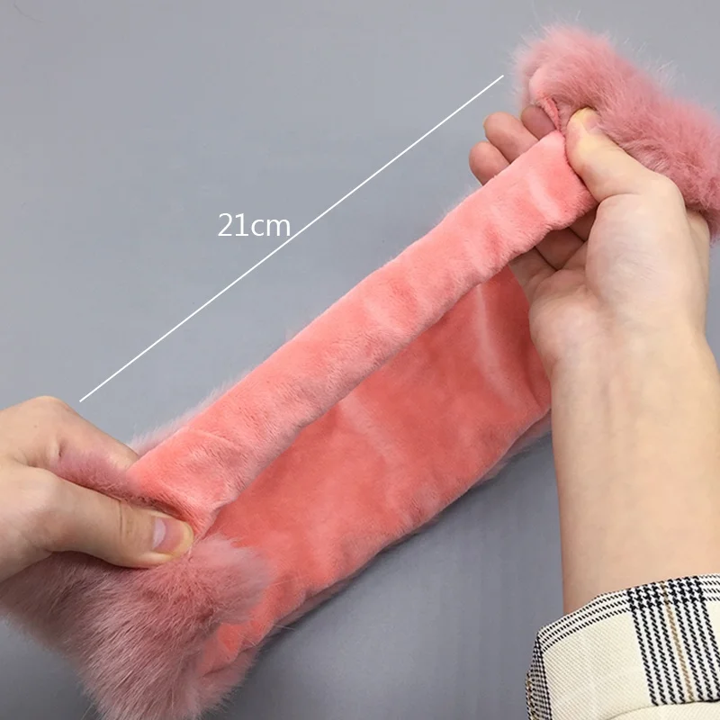 Повязка на голову из искусственного лисьего меха модная пушистая Лыжная шапка теплая головная повязка Эластичная