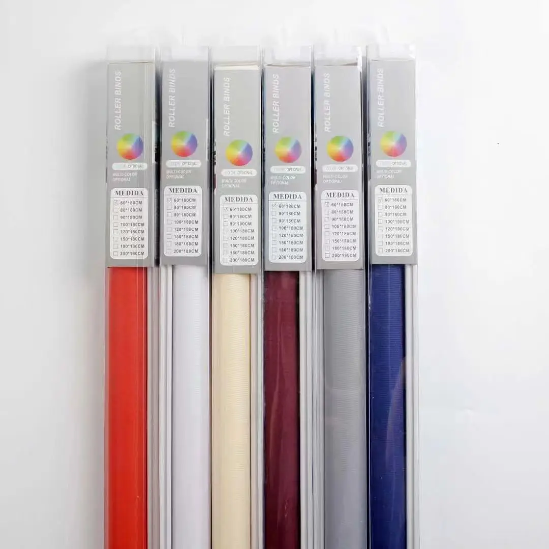 Factory Supply Customize Roller Curtain Blinds Blackout Curtain Living Room Roller Eco-friendly Roman Modern French Window 1 Set