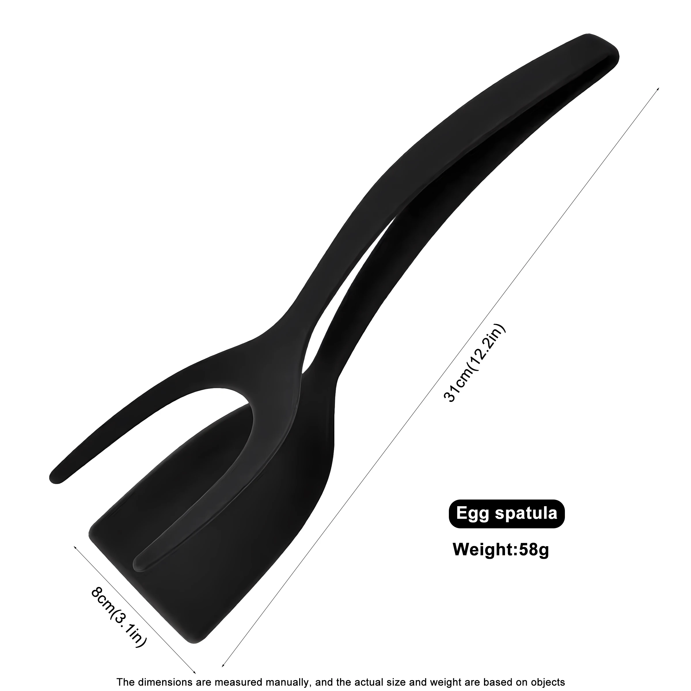 kitchen gadgets 2 in 1 egg flipper spatula tongs for eggs spatula