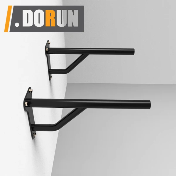 Wall Mounted Pull Up Bar, 2 in 1 Pull Up and Dip Bar Station Space Saving Multifunctional Wall Mount Chin Up Bar Indoor Outdoor