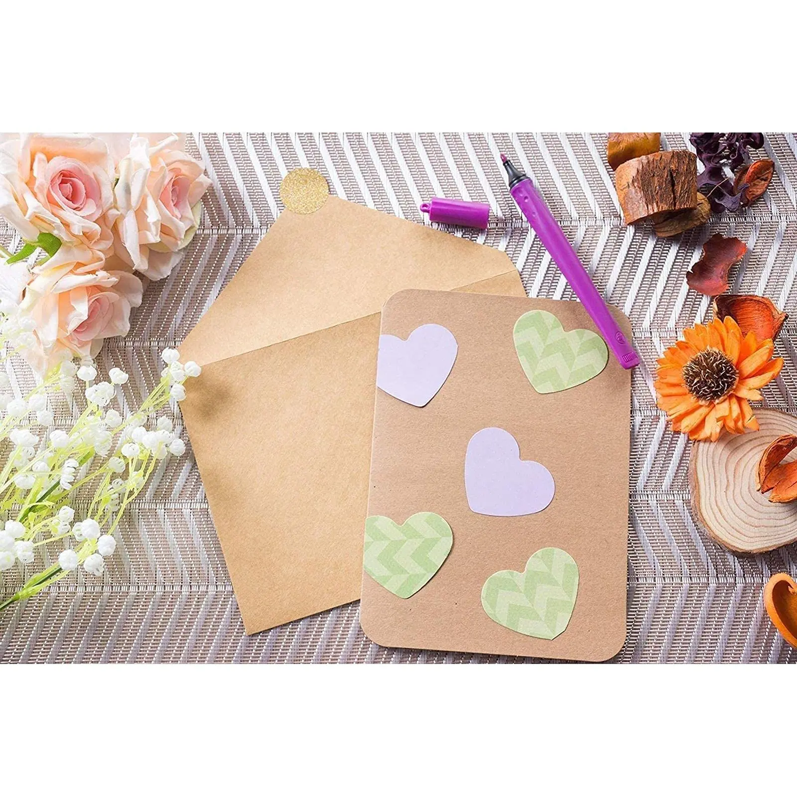 wholesale Blank Kraft Greeting cards and envelopes greeting card custom printing