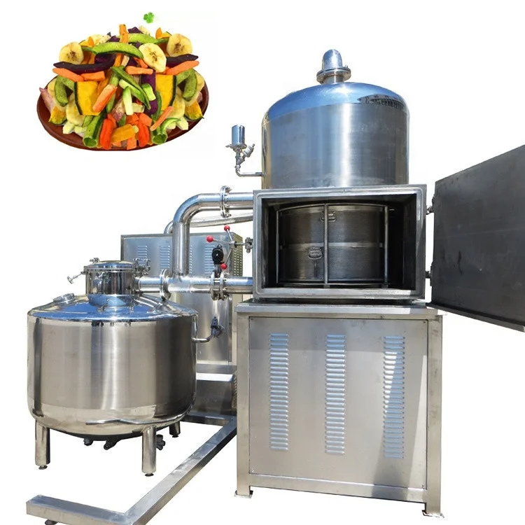 Automatic low temperature vacuum fryer for fruit and vegetable chips