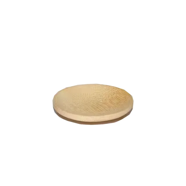 3 pack kitchen condiment mini sushi wood tray round Solid wood disc plate Bamboo wood creative dipping sauce plate