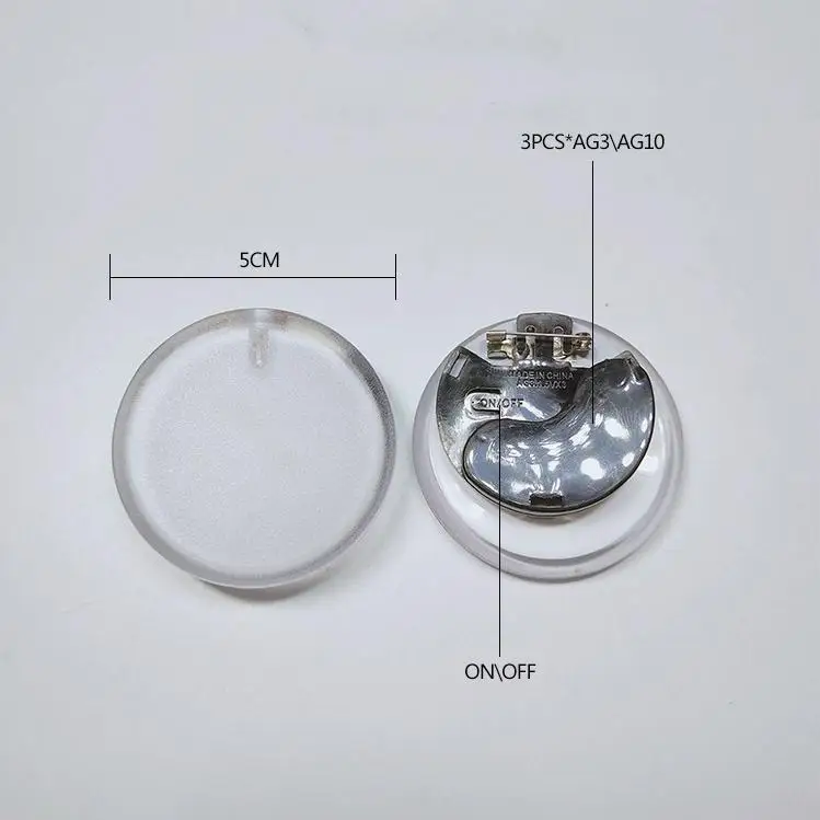 Light up  Badge with 3 Flashing Modes Remote Control led badge for Bar Hotel Party