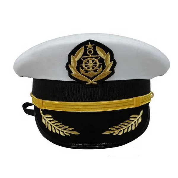 Embroidery Patch Badge White Crown Uniform Hat Party Cosplay Officer Military Army Navy Pilot Police Peaked Cap