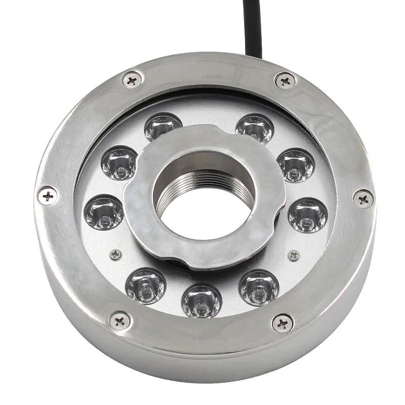 RGB 316L stainless steel led colored pool fountain lighting with 3 years warranty