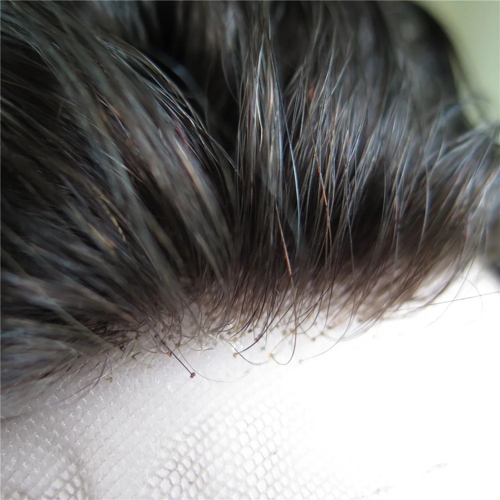 Природа волосяного покрова фронта шнурка человеческих волос шиньон для мужчин