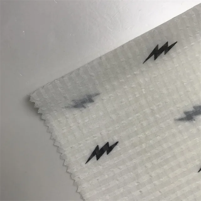 
Is Suitable for Clothes Printed Fabric Chiffon Wrinkle Jacquard Factory Direct Polyester Polyester Silver Silk Fabric Woven 